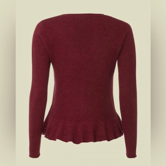 NWT White Stuff Burnt Red V-Neck Long Sleeve Button Up Cardigan. Sz 14. - Picture 2 of 9